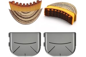 ANUWKS 2 Pack Lymphatic Contour Face Brushes for Sculpting & Drainage – Reduces Puffiness, Double Chin, and Enhances Skin Glow & Absorption with Ergonomic Design for Jawline Lift & Face Massage