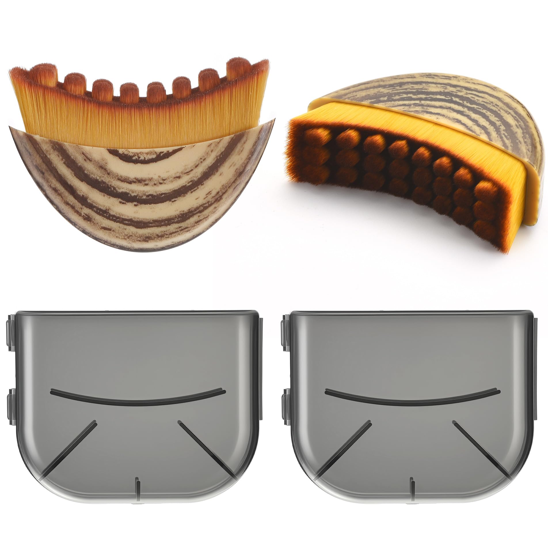 Photo 1 of 2 Pack Lymphatic Contour Face Brush for Sculpting & Drainage – Reduces Puffiness, Double Chin, and Enhances Skin Glow & Absorption with Ergonomic Design for Jawline Lift & Face Massage