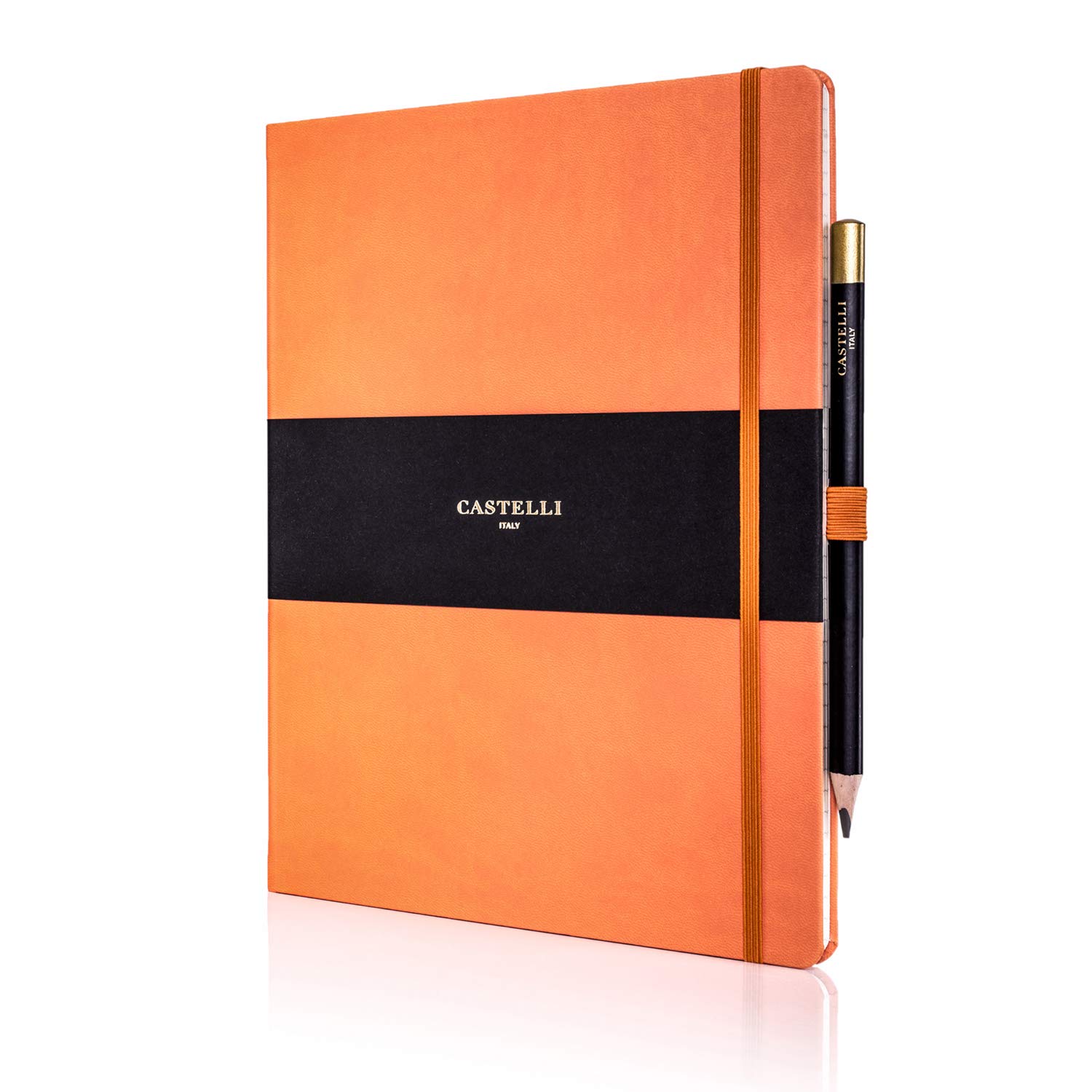 Castelli RQ27/25-452 Large Lined Ruled Tucson Notebook - Orange