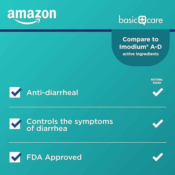 AMAZON BASIC CARE LOPERAMIDE HYDROCHLORIDE TABLETS, 2 MG, ANTI-DIARRHEAL, 24 COUNT (PACK OF 1)