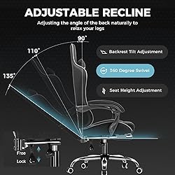 GTPLAYER Gaming Chair with Footrest, Computer Chair