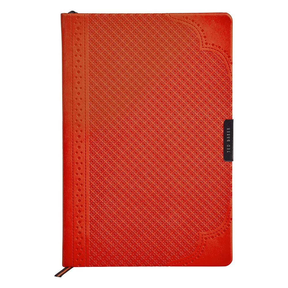 Ted Baker A5 Notebook - Orange Brogue Geo Design, TED655