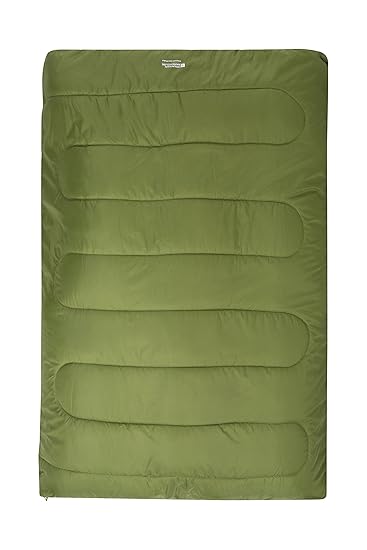 Mountain Warehouse Basecamp 200 Doppelschlafsack - Leicht zu verstauen, Isomatte, waschmaschinenfestes Bett - Für Rucksackrei