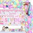 Kreatwow 'Six Is So Sweet' Geburtstagsdekoration – Donut & Eis Hintergrundbanner Für 6. Geburtstag