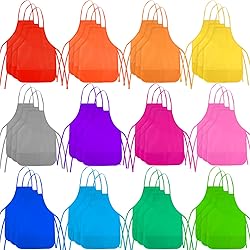BOUBONI 36 Pieces 12 Colors Kids Painting Aprons