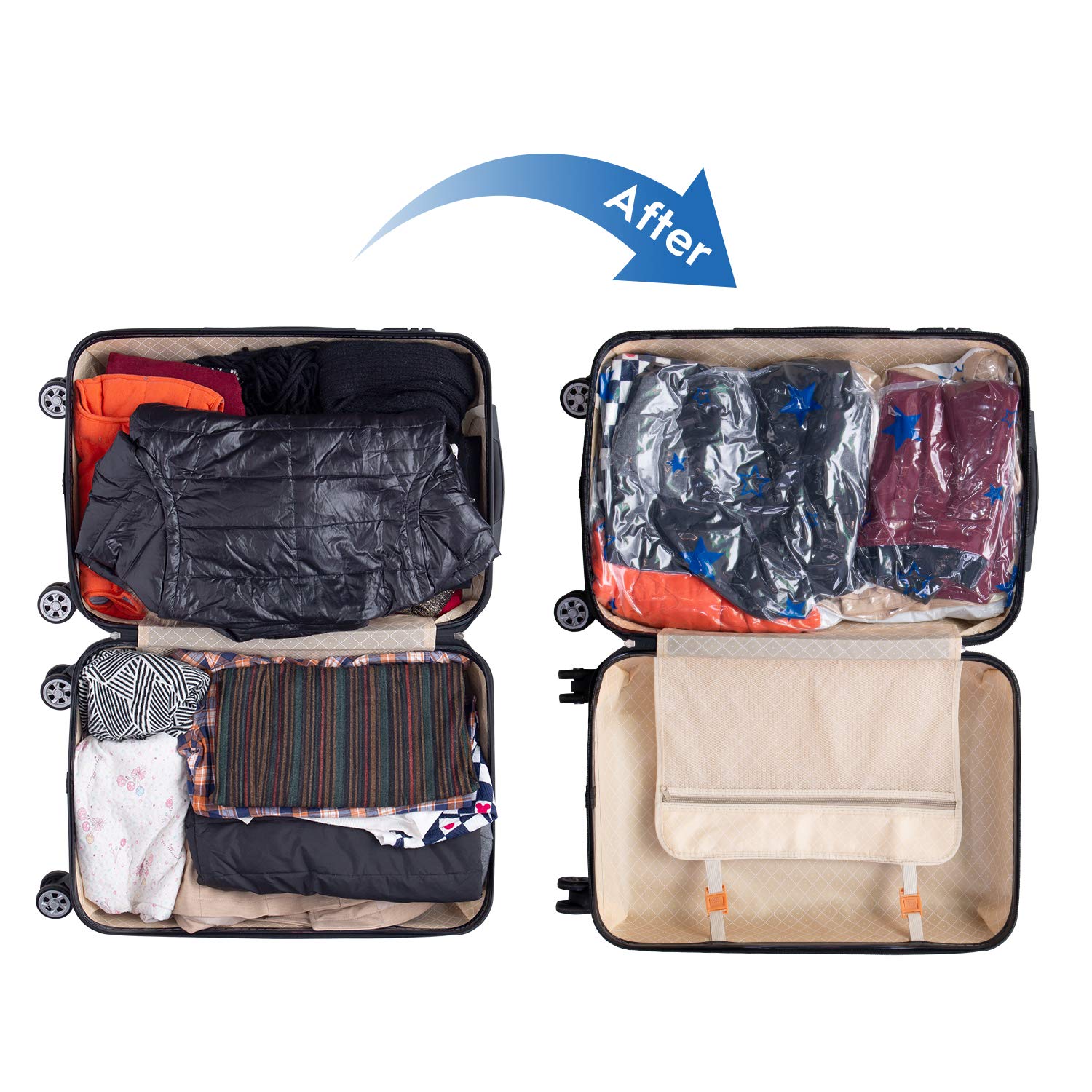WayEee Vacuum Storage Bags With Free Hand Pump For Travel E Sundries