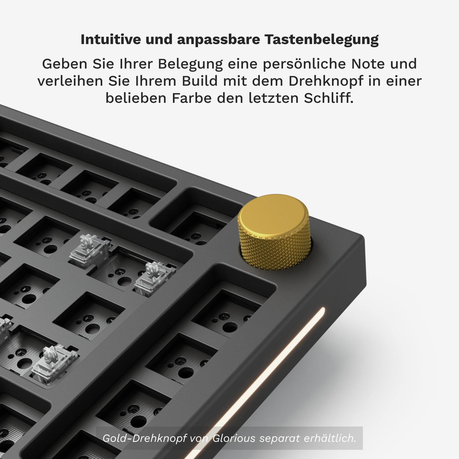GLORIOUS GMMK Pro 75% Barebones Anpassbares Tastatur-Kit, ISO (Schwarz) 8