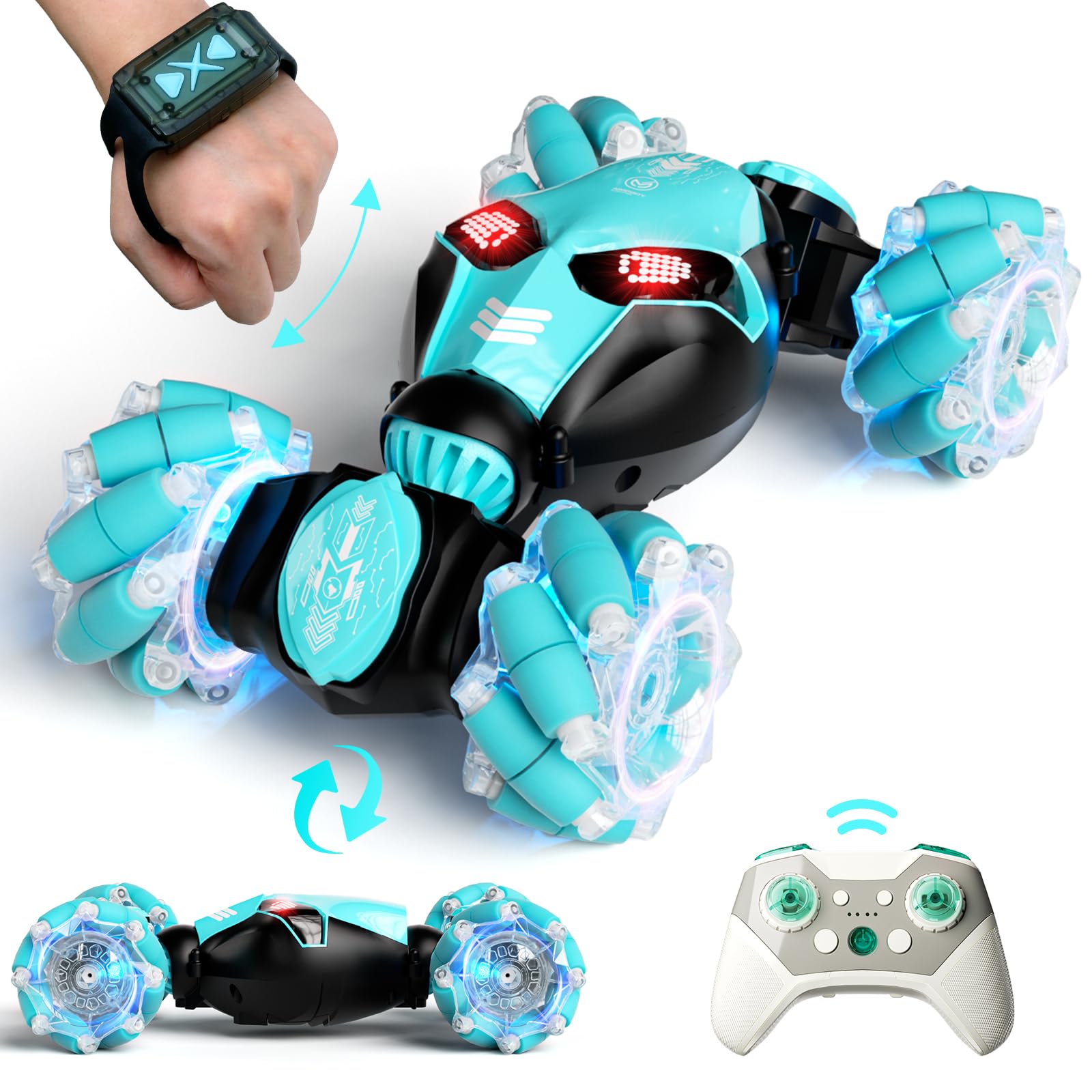 Remote Control Car, Gesture Sensor RC Stunt Cars Toys for Boys Age 8 9 ...