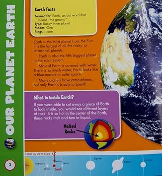 Amazon Com The Solar System Book The Sun Planets Moons And Fun Facts Toys Games