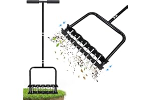 OYEFTP Lawn Aerator, Aerator Lawn Tool for Manual Weeding, Pre-Assembled Lawn Aerator Tool for Patio Lawns and Gardens, Lawns Improvement and Yard Care, Garden Tools, Restoring Lawns Health