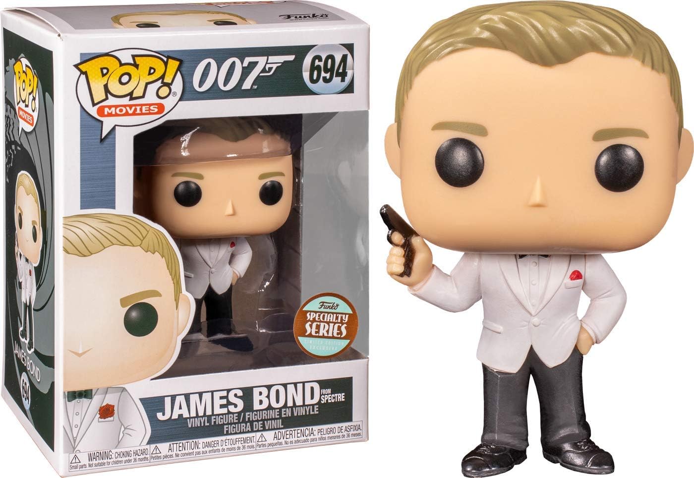 Funko Pop! Movies: James Bond- Daniel Craig (Spectre) Specialty Standard, Black - Image 3