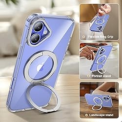 toushion 3 in 1 for iPhone 16 Plus Case Clear with
