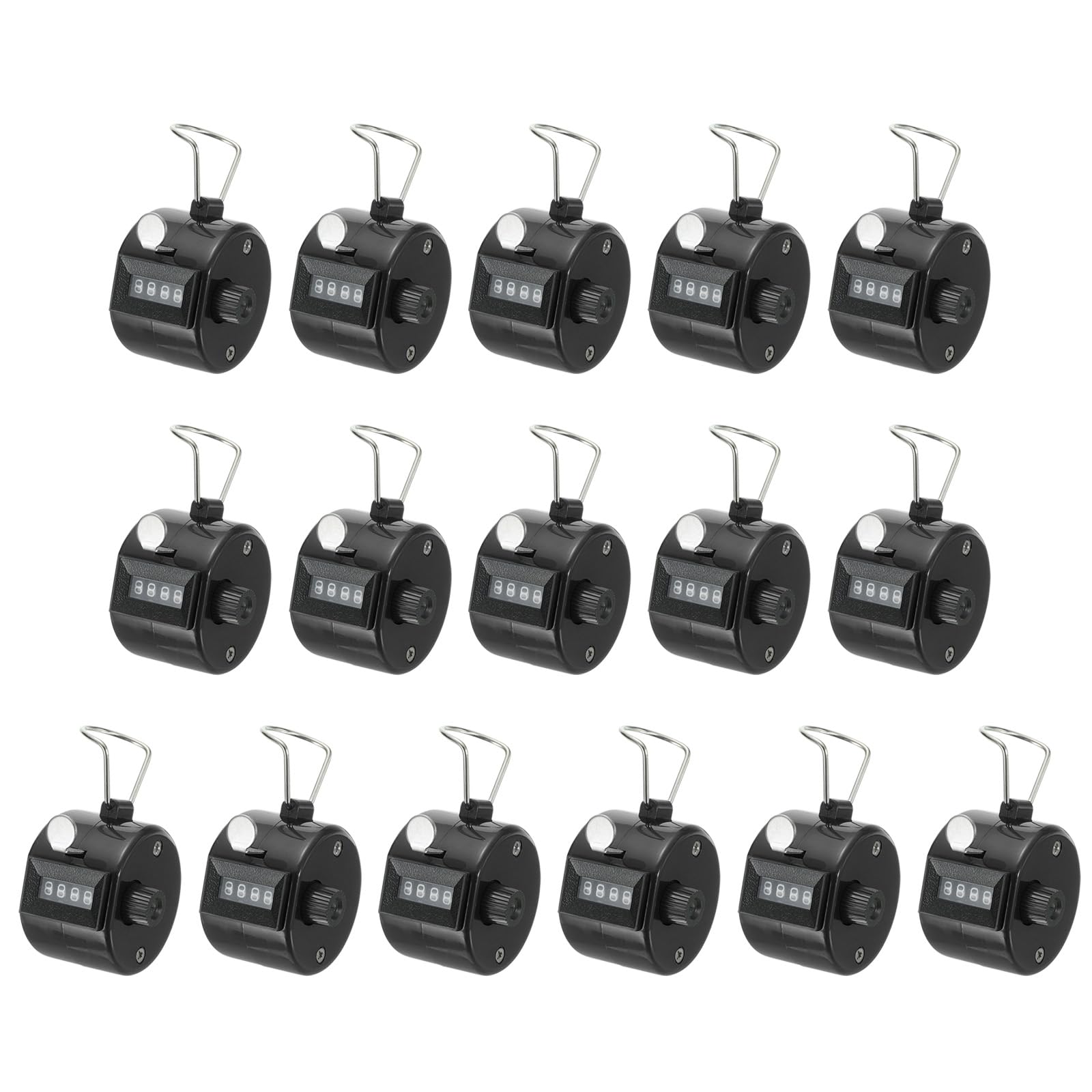 PATIKIL Clicker Counter, 16 Pcs 4 Digit Mechanical Handheld Tally Click Pitch Counter for Coaching Knitting, Golf, Lap, Fishing, Black