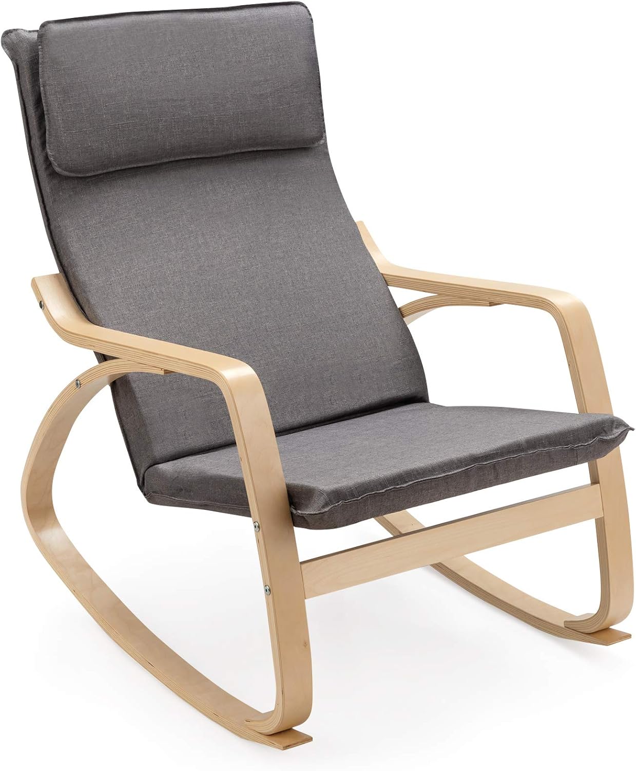 Giantex Rocking Chair with Removable Upholstered Cushion