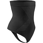 DREAM SLIM Women's High-Waist Seamless Body Shaper Briefs Firm Control Tummy Thong Shapewear Panties Girdle Underwear