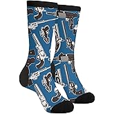 Yrassio Militery Gun Novelty Crew Socks Casual Crazy Funny Dress Socks For Women Men Teens Gift