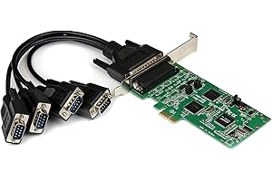 StarTech.com 4 Port PCI Express Dual Profile PCIe Serial Card Adapter with Breakout Cable - 2 x RS232 2 x RS422/RS485 (PEX4S2