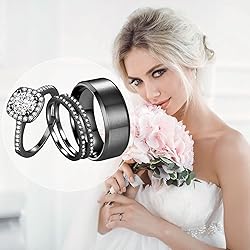 Ahloe Jewelry CEJUG 2Ct 18k Black Gold Wedding Ring