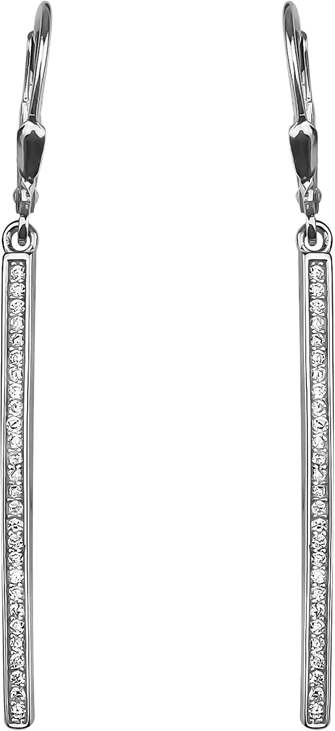SOFIA MILANI - Women's Earrings 925 Silver - Bar Dangle Earrings - 20191