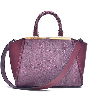 Dasein Womens Large Winged Tote Handbag Two Tone Fashion Satchel Shoulder Bag