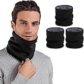 Geopty Winter Neck Gaiters for Men Women, 3 Pack Neck Warmer Fleece Lined Windproof Face Cover Cold Weather Scarf Set