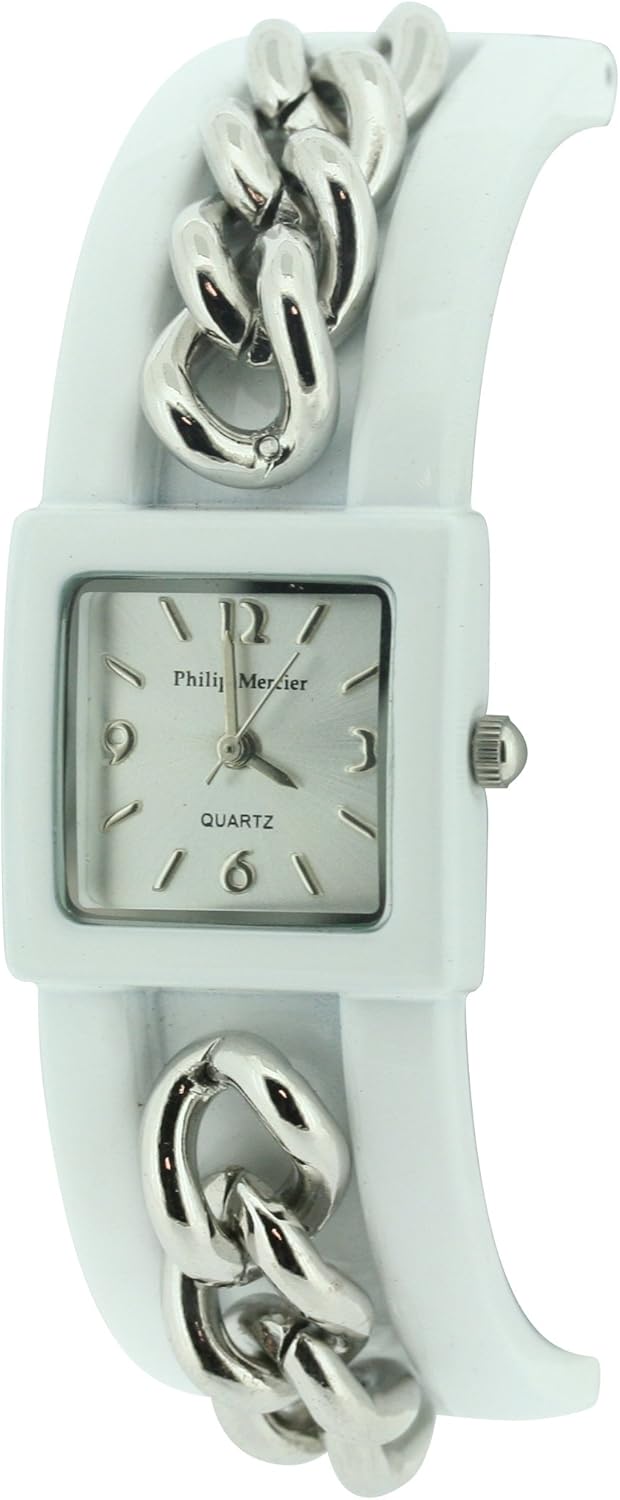 Philip Mercier Ladies Silver Dial Bangle Watch Amazon.co.uk Watches