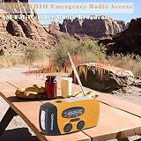 NNOOAADIO Wind Up Solar Radio Emergency Hand Crank AM FM SOS Light view 6