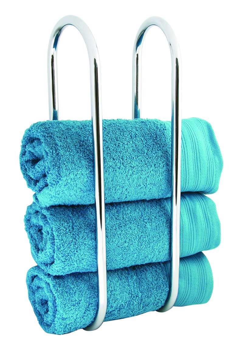 Sabichi Oceana Wall Mounted Towel Rail, Stainless-Steel, Silver