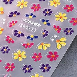 Flower Daisy Nail Stickers Summer Flowers Nail Art