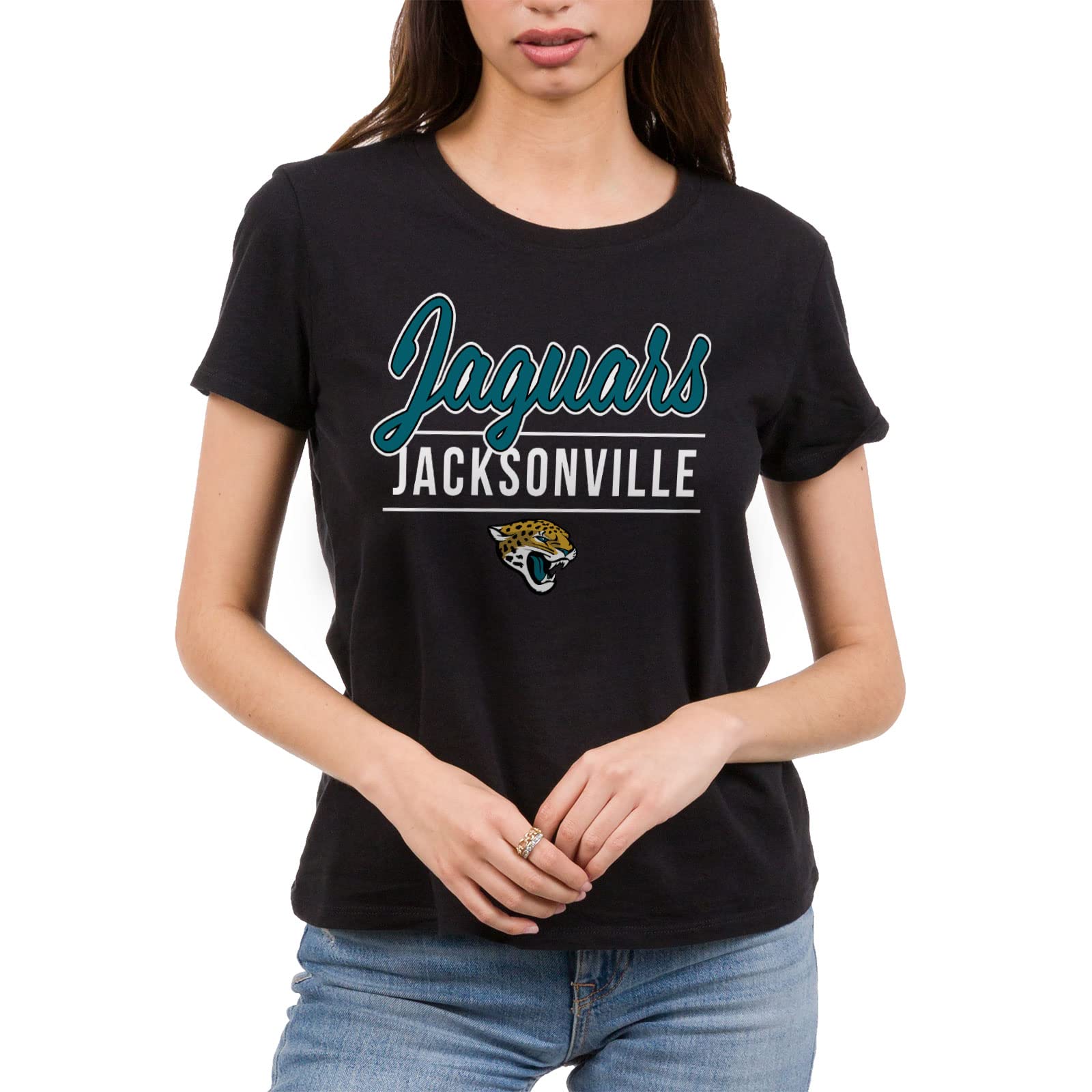 Junk Food Clothing x NFL - Jacksonville Jaguars - Fan Favorite - Women's Short Sleeve Fan T-Shirt - Size Large Image