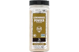 Soeos Lemongrass Powder 7 ounce (198g), Lemongrass Herb, Lemon Powder Bulk, Freshly Ground Dried Lemon, Natural, Non-GMO Verified, Kosher, Flavorful Herb for Tea