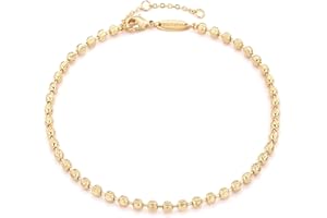 VACRONA Gold Anklets for Women 14K Gold Plated Boho Beach Beaded Chain Anklet Dainty Turquoises Evil Eye Ankle Bracelet Adjustable Chain Anklet Foot Jewelry