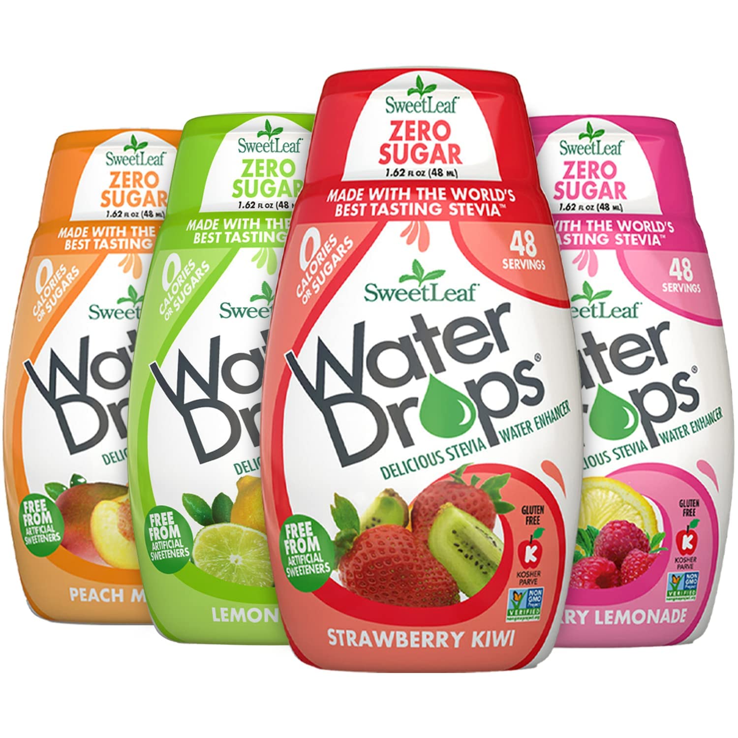 SweetLeaf Stevia Water Drops Water Enhancer Variety Pack, Sugar Free