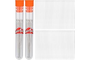 GarfxG 120 PCS Beading Needles Size 11 Straight Beading Needles for Jewelry Making, Fine Thread Seed Beads Needles with Storage Tube for Bead & Sequin Embroidery Crafting DIY
