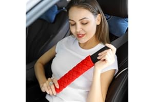 MIRKOO Car Seat Belt Cover Pad, 2-Pack Soft Car Safety Seat Belt Strap Shoulder Pad for Adults and Children, Suitable for Car Seat Belt, Backpack, Shoulder Bag, Laptop Computer Bag