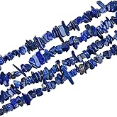 35 Inches 5-8mm Natural Lapis Lazuli Chips Gemstone Free Form Tumbled Semi precious Irregular Strand Drilled Stone Beads for Jewelry Making