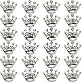 GXXMEI 24PCS Tiara Crown Brooch Pin Wedding Party Pageant Brooch (Silver)