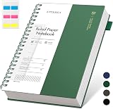 EMSHOI A4 Notebook 300 Pages 150 Sheets 100gsm Waterproof Cover Dark Green