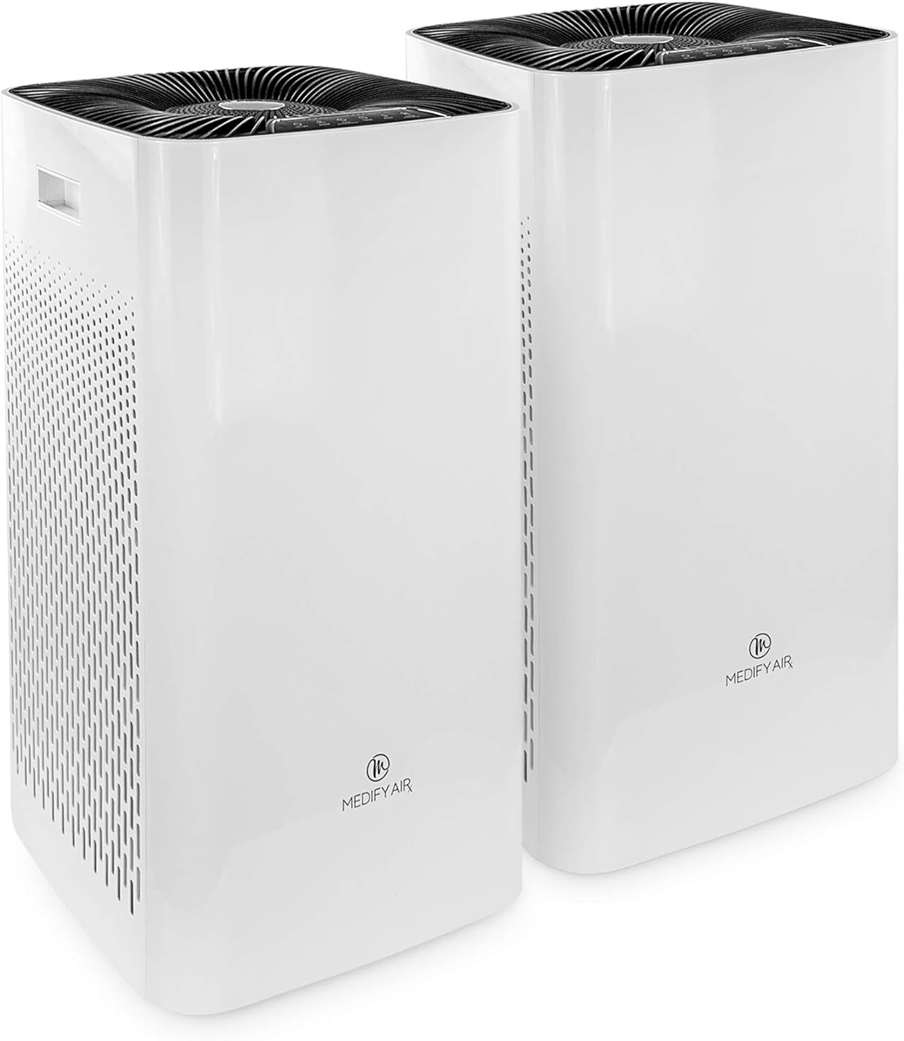 Medify MA-112 | The Only 950 CADR H13 HEPA Air Purifier | Covers up to 5,000 sq ft Every Hour | Dual air Intake with 2 Sets of Filters for Allergies, Smog, Odors, Smoke, Pets Dander, Dust (2-Pack)