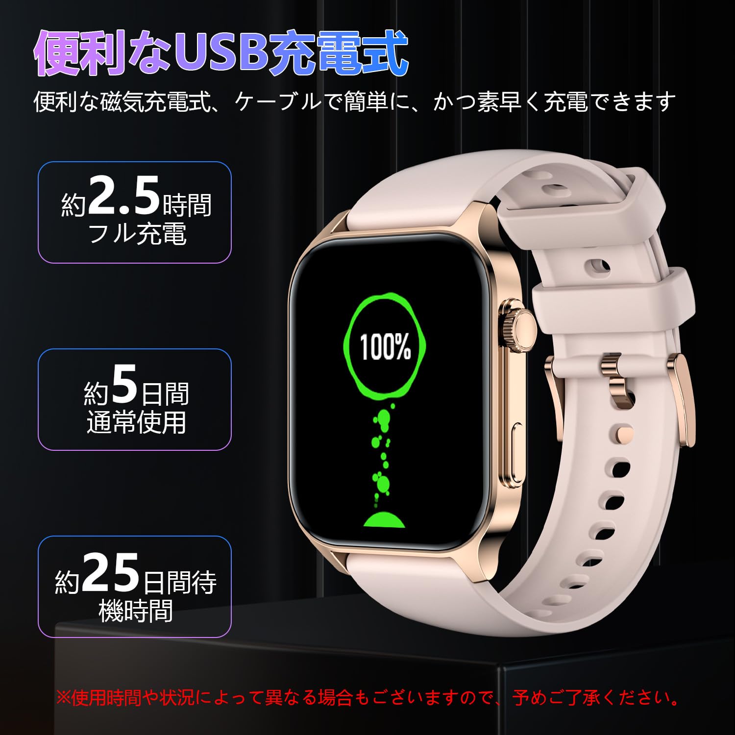 Smart Watch (2025 Industry's Latest Masterpiece) iPhone Compatible, Android Compatible, Latest Bluetooth 5.4 Calling Function, Music Playback, 1.96 Inch Large Screen, Activity Monitor, Wristwatch