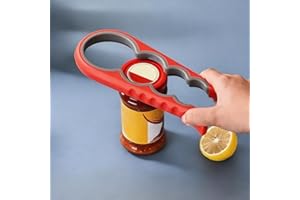Multi Functional Four in One Can Opener, Adjustable Bottle Cap and Easy To Pull Can Cap Opening Tool, Suitable for People wit