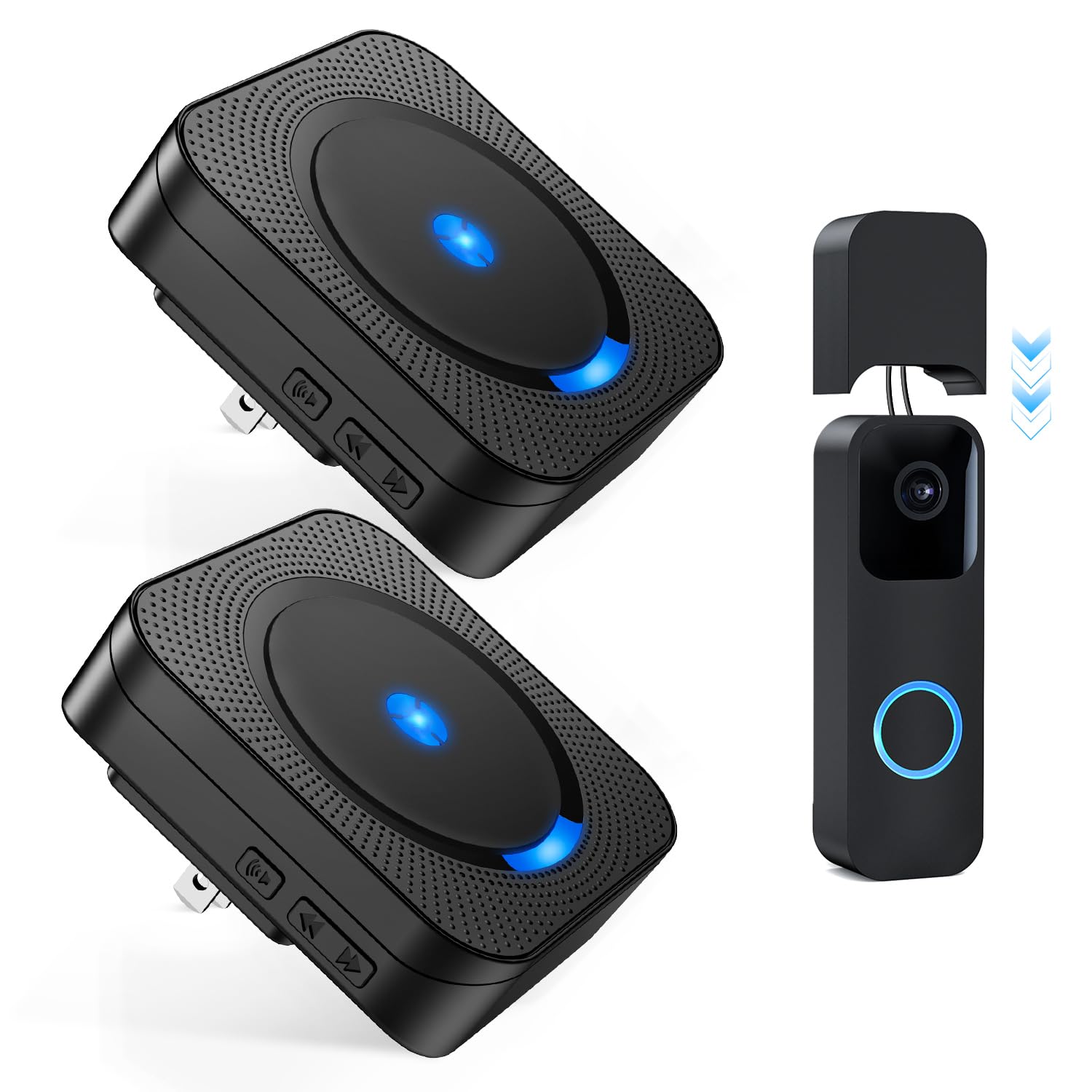 Photo 1 of **PARTIAL SET/ MISSING PIECES*** Besimlive Wireless Doorbell Video Doorbell Extender for Blink - Compatible with Blink Doorbell (Gen 1) 1 Video Doorbell Extender 2 Receiver