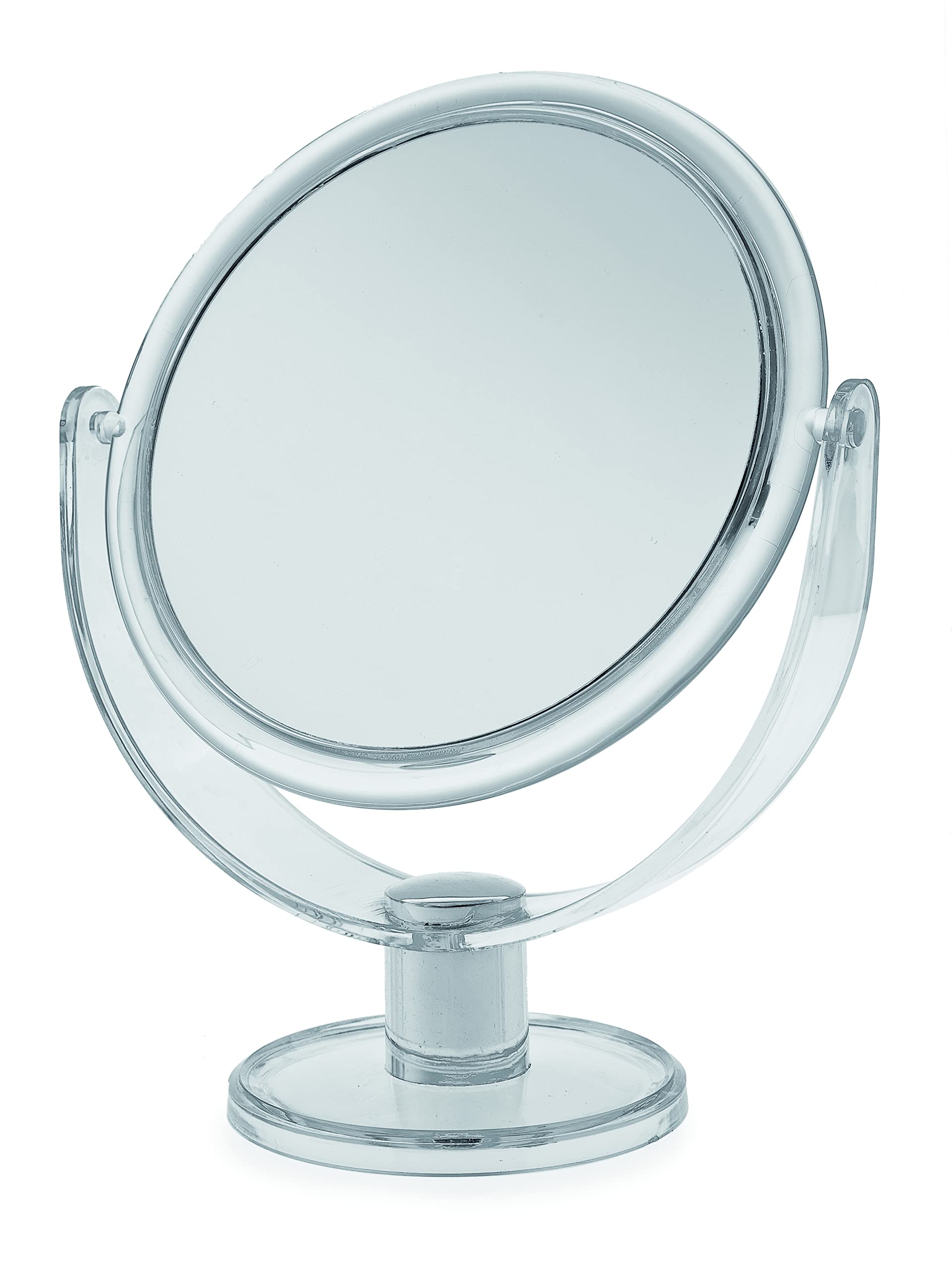 Blue Canyon Free Standing Medium Round Plastic Cosmetic Mirror