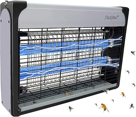 fraxinus matamoscas electrico lampara antimosquitos electrico luz ultravioleta 20w atrapa insectos eliminador ultra delgado protege 1 000 sq ft