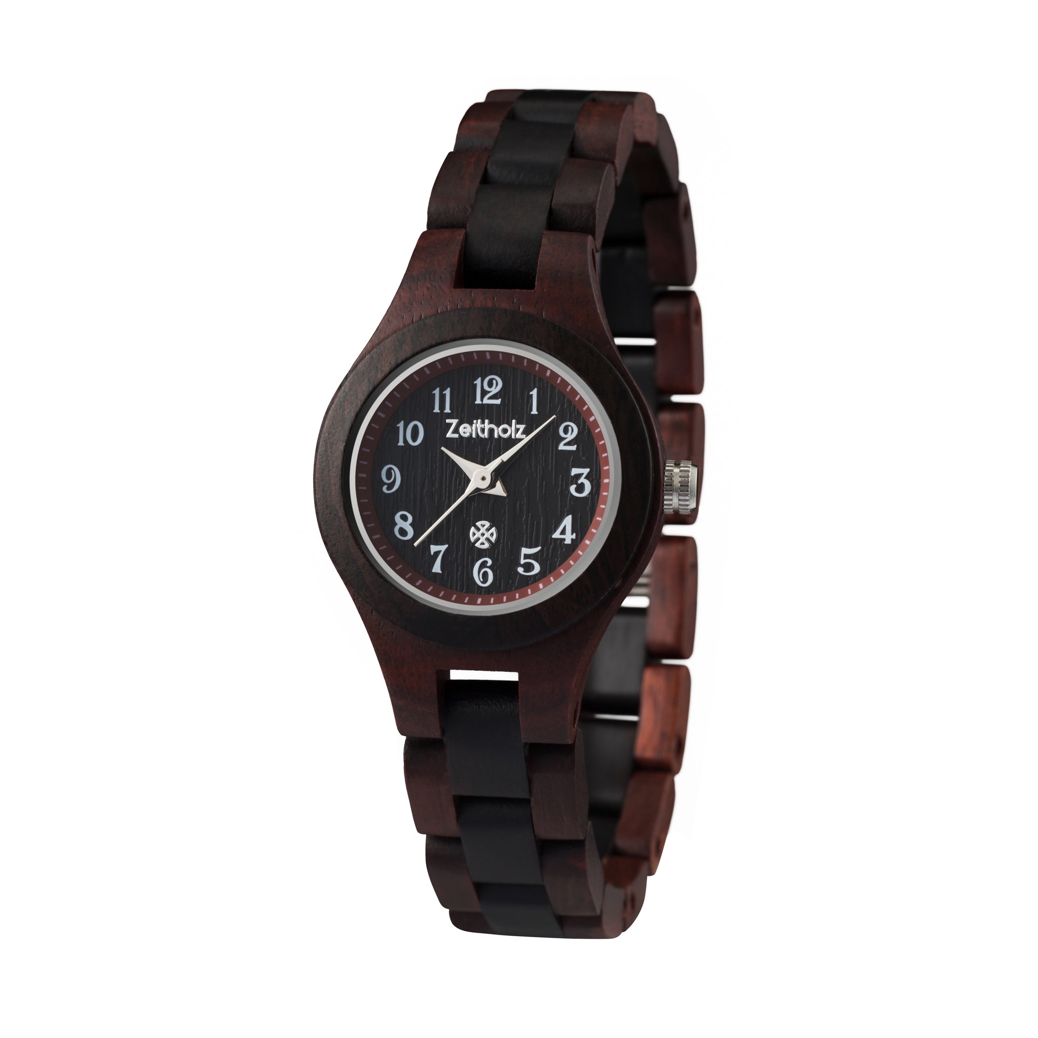 Zeitholz Wood Watch for Women - Pillnitz Model, Handmade from 100% Natural Sandal Wood with Quartz Movement- Lightweight Analog Women's Watch with Charming Wood Grain - Adjustable Band Fits Any Wrist