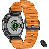 VELEYOK Quickfit Nylon Watchband Compatible with Garmin Fenix 8 43mm/Fenix 7S/7S Pro/6S/6S Pro/5S/5S plus, 20mm Bands Replacement for Garmin Epix Pro 42mm/Descent Mk3i 43mm/Approach S70 42mm