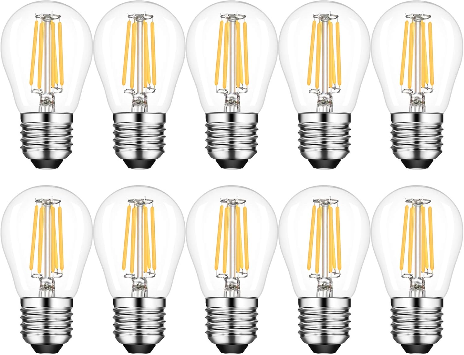 BINGSHION E27 Dimmable 6W LED G45 Light Bulbs, 60W Incandescent Bulb Equivalent, 2700K Warm White, 600lm, Pack of 10