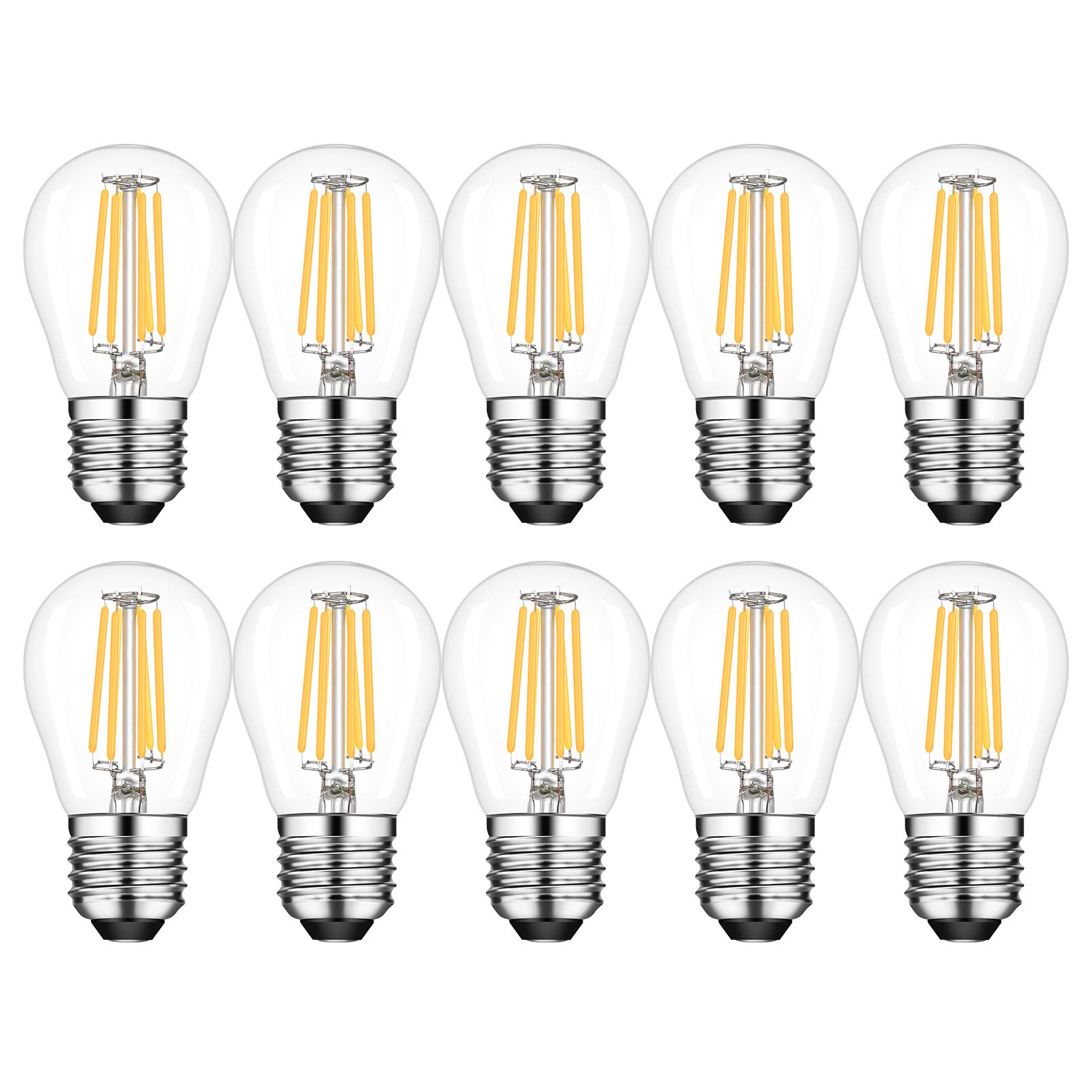 BINGSHION E27 Dimmable 6W LED G45 Light Bulbs, 60W Incandescent Bulb Equivalent, 2700K Warm White, 600lm, Pack of 10