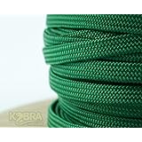 mod/smart Kobra MaxCord High Density Coreless Paracord 16 - 18AWG Sleeving 1/8in.- 100 Foot Spool, Silver Green