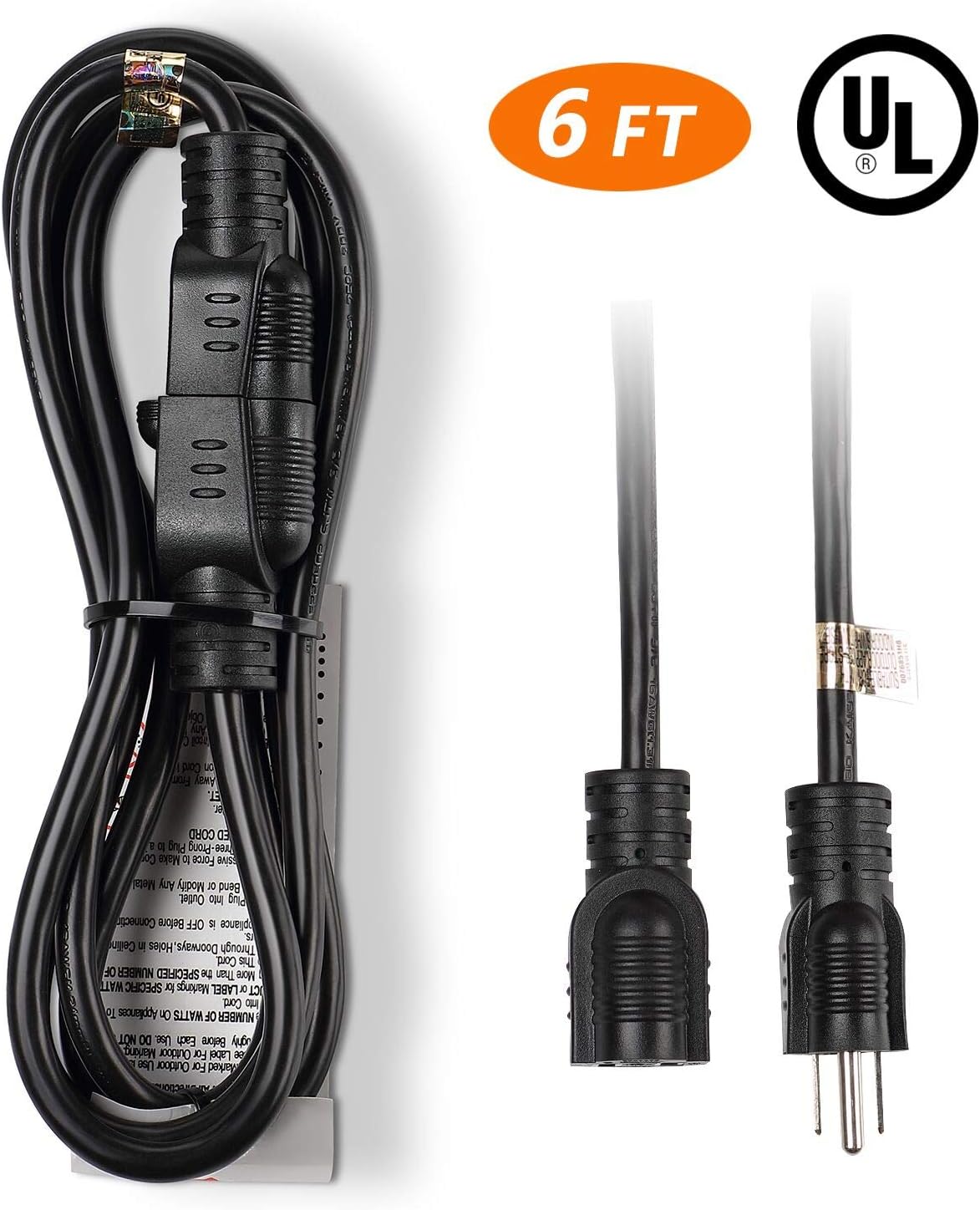KF 16/3 Vinyl Outdoor Heavy Duty Extension Cord UL Listed 1625Watts